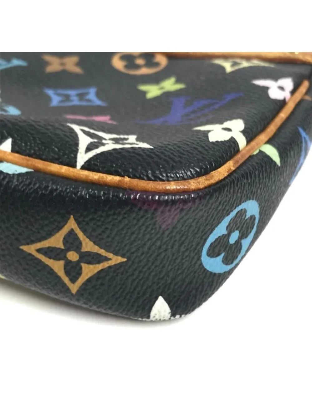 Louis Vuitton Shoulder Bag Pochette Soir Monogram Multicolor Canvas Noir Black